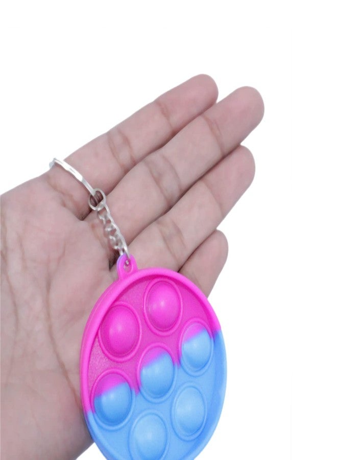 AASA Push Pop Bubbles Sensory Toy Key Chain Stress Reliever Silicone Relax Toys Keychain for Boys and Girls (Set of 2Pcs, Multicolor) - Image 5